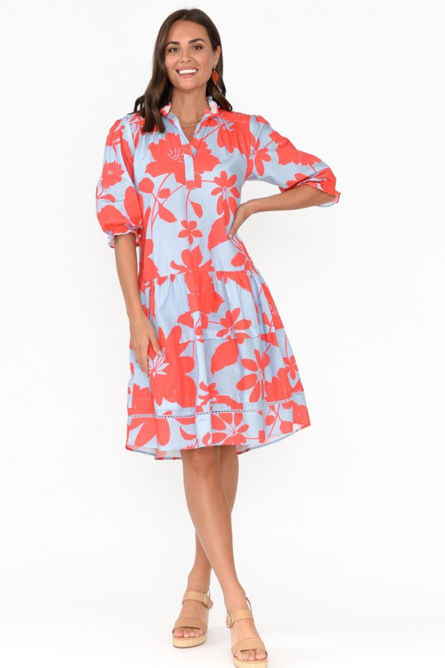 Clothing Maude Vivante Cotton Dresses | Hayes Bright Blooms Cotton Poplin Dress